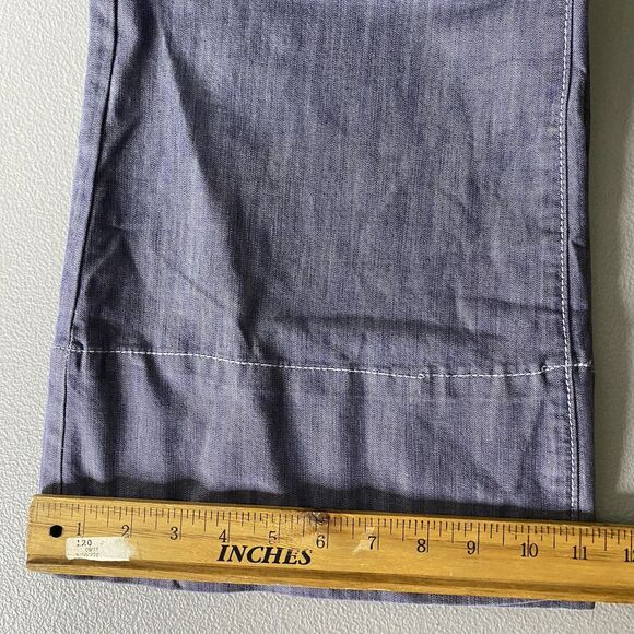 CELEBRITY PINK Denim Sailor Low Rise Wide Leg Dungaree Jeans Womens 7 Dark Blue - Picture 10 of 15